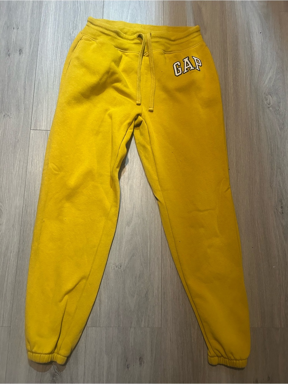 GAP Mustard Yellow Drawstring Sweatpants